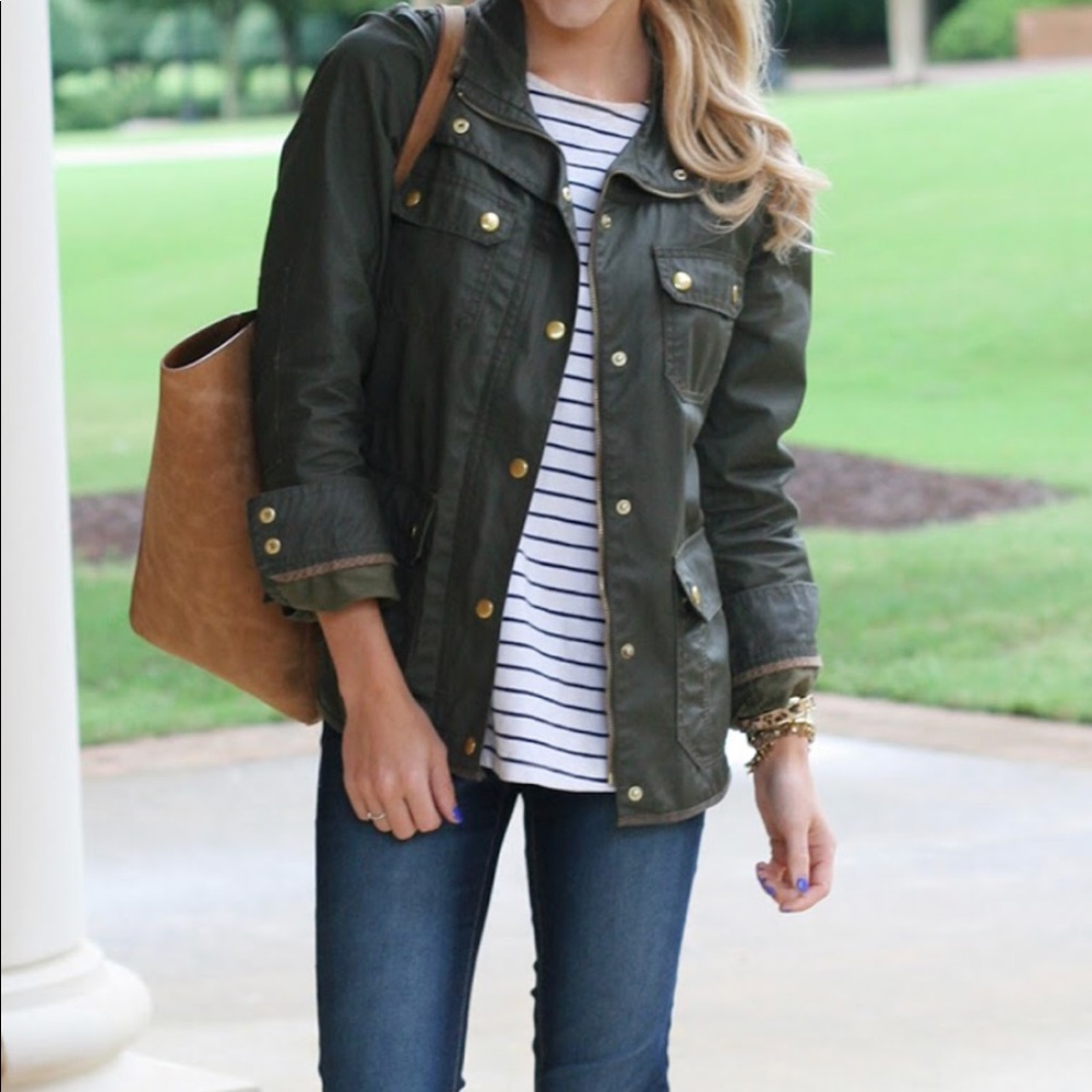 J-Crew Hunter Green Utility Jacket